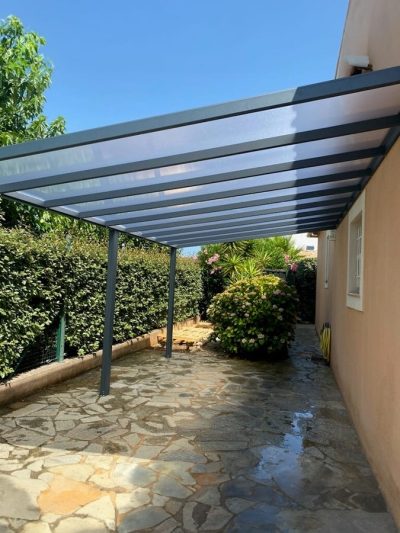 Pergola aluminium design toit polycarbonate - MALLORCA