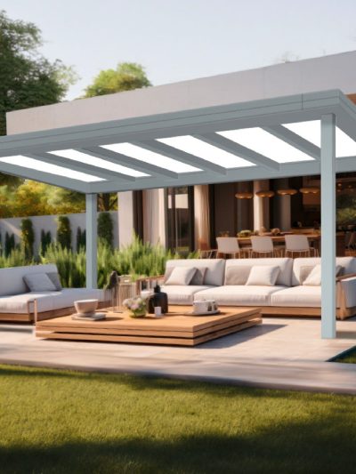 Pergola aluminium toit thermique  - KOMODO autoportée