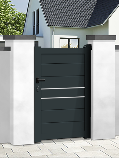 Portillon aluminium Premium - Plein - DIJON