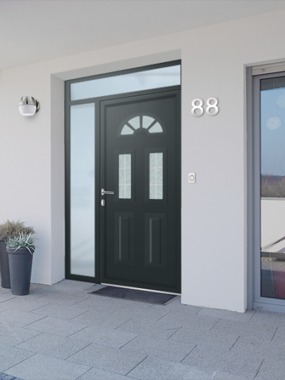 Porte d'entrée aluminium FLORIDA Bois blancs