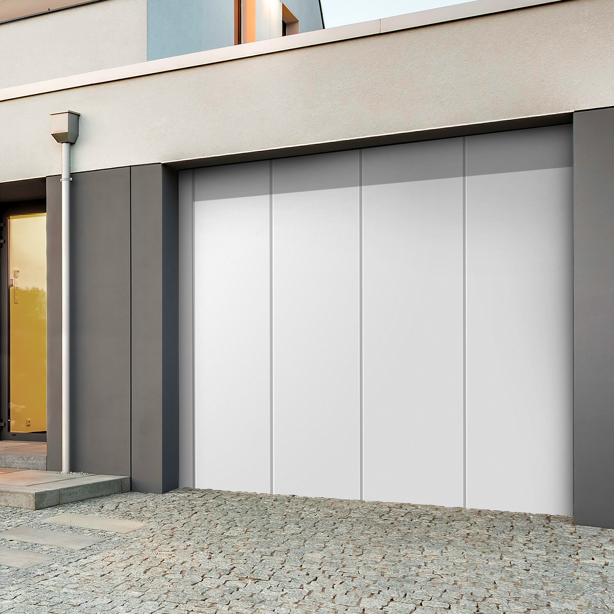 Porte de garage coulissante latérale lisse LANA