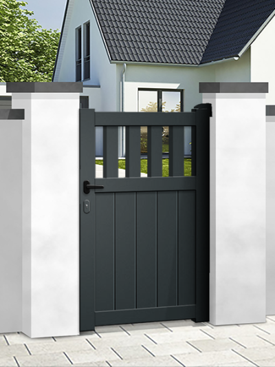 Portillon aluminium Premium - Semi-ajouré - WEDEL