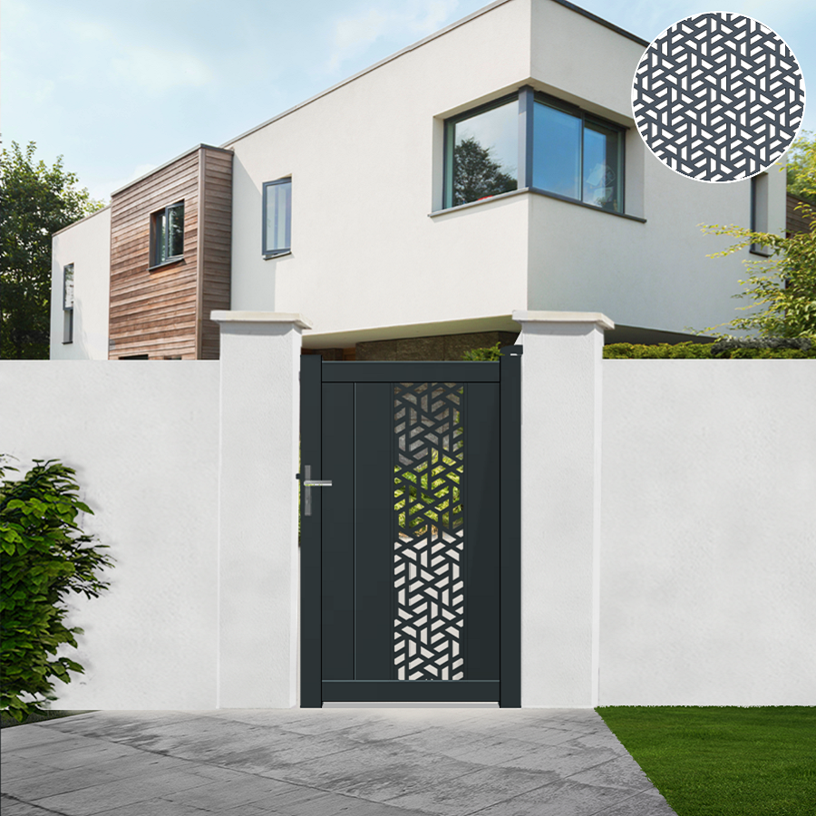 Portillon aluminium Signature - Semi-ajouré - BORDEAUX